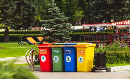 Different types of dust bins
