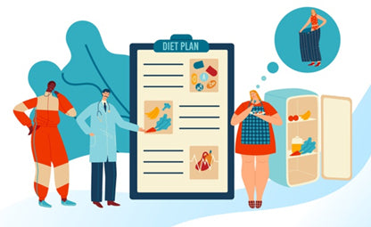 A vector of diet plan for diabetes