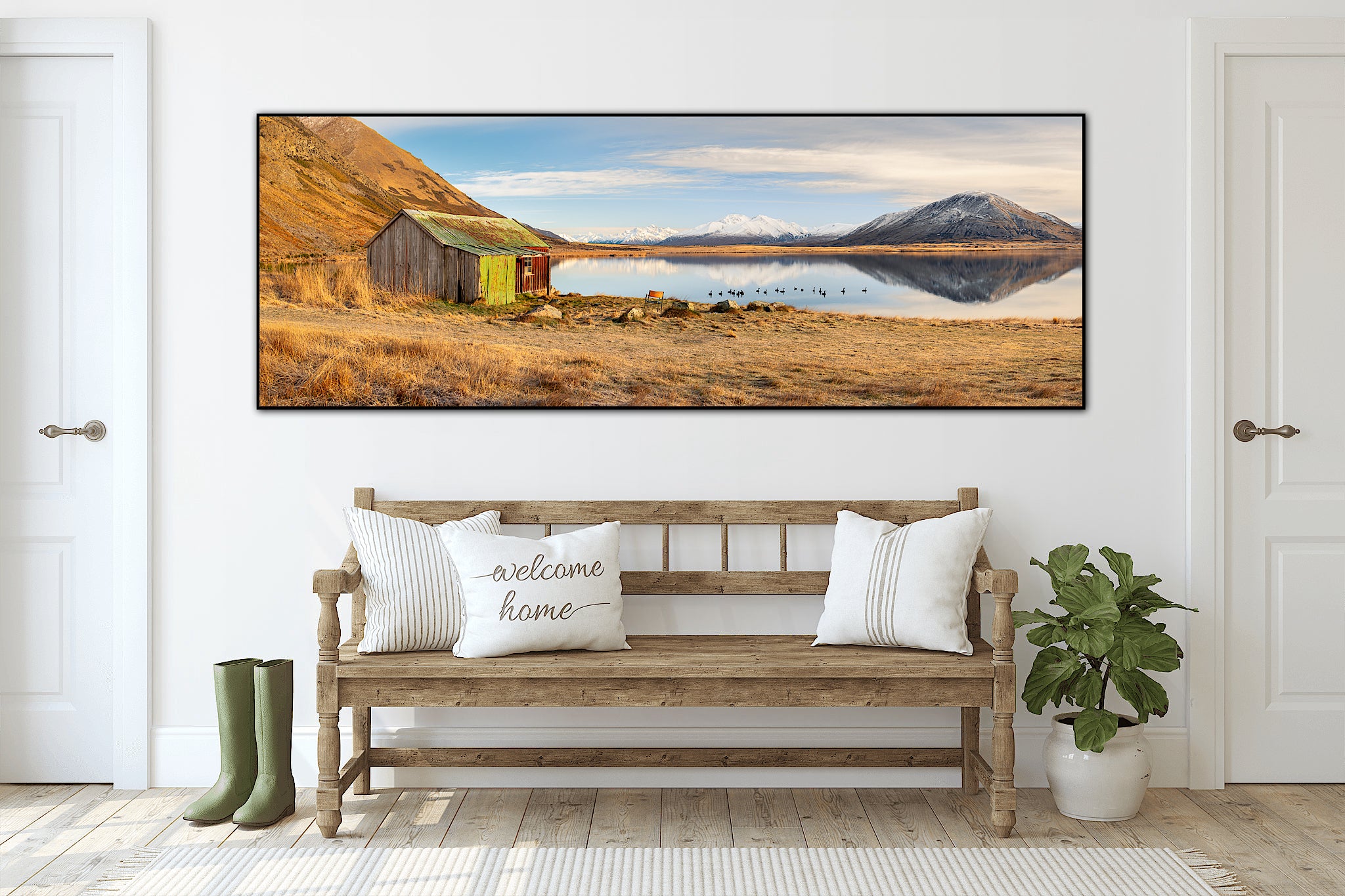 New Zealand Landscape Photography Prints and Art for Sale. Tranquility's Hut- Big Hill and Potts Range by Award Winning New Zealand Landscape Photographer Stephen Milner
