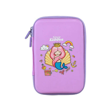 Frozen Character Single Zipper Purple Pencil Case