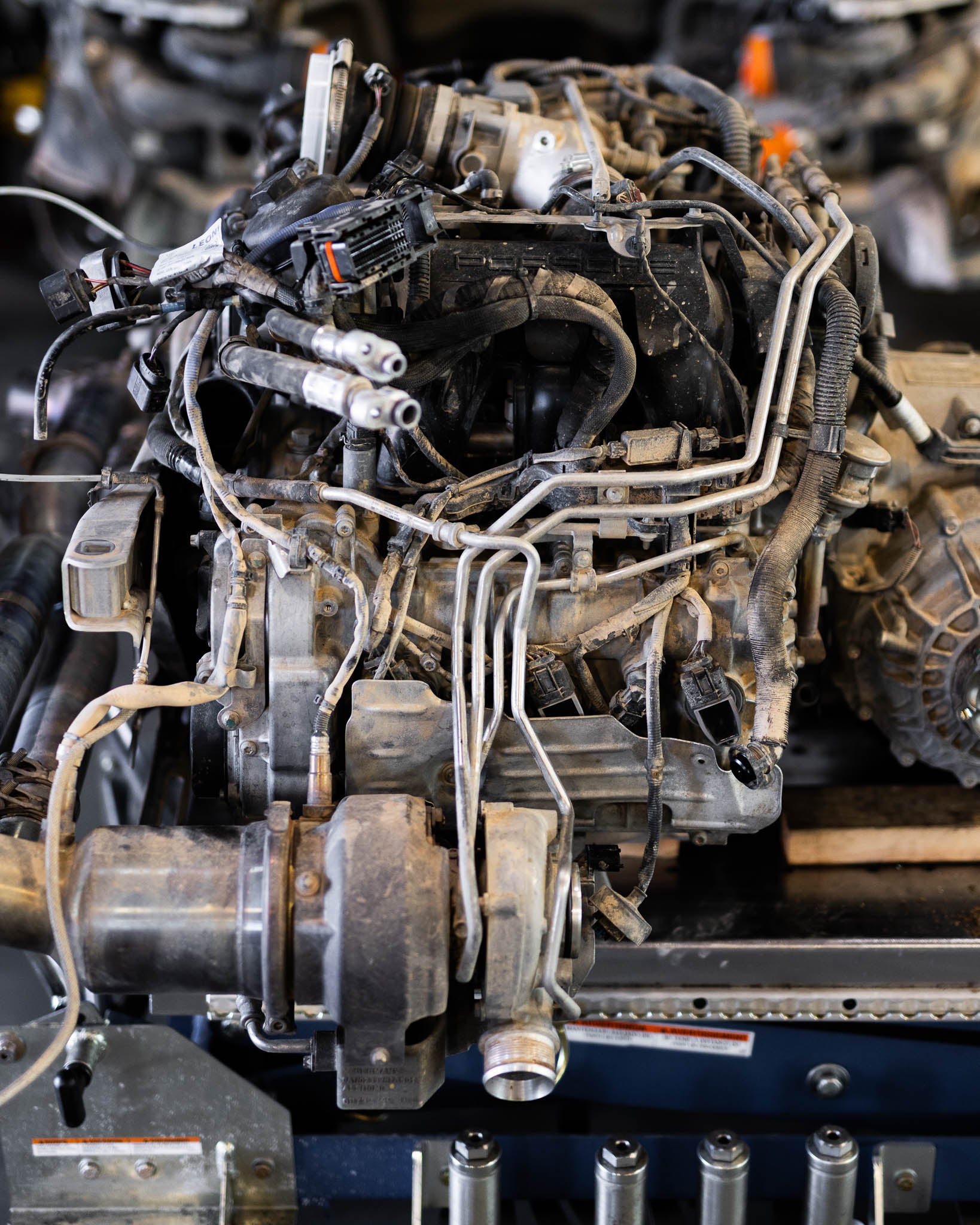Porsche GT2 undergoing full teardown for lake bed dust removal