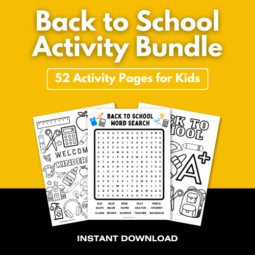 back to school activity pages