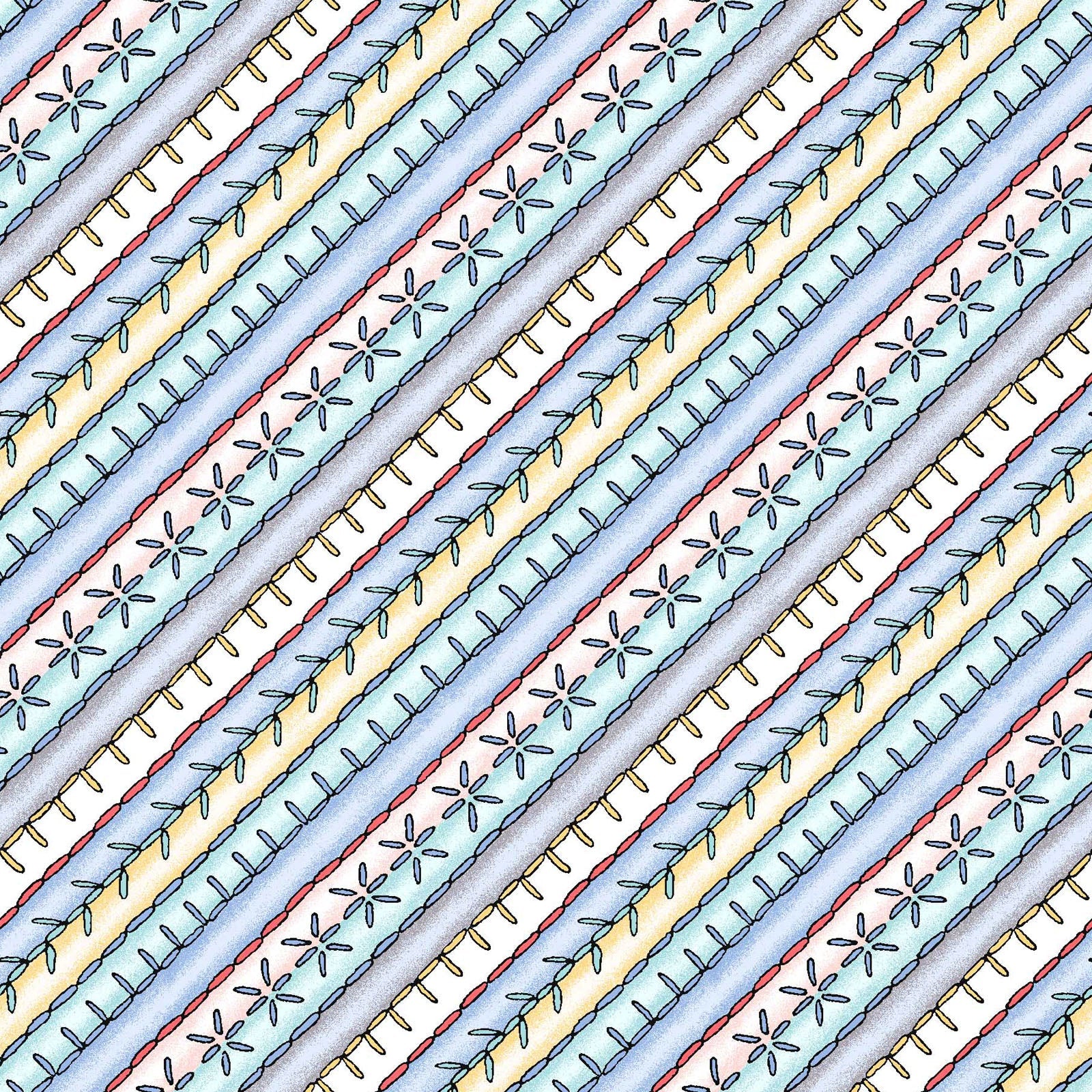 Bias Stripe Cotton Fabric MAS9897-QS Measure Twice by Kris Lammers for Maywood Studio