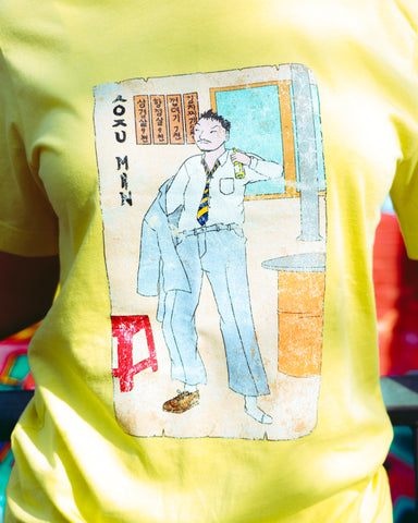 Yellow T-shirt Traditional Soju Man Designs Minhwa Style
