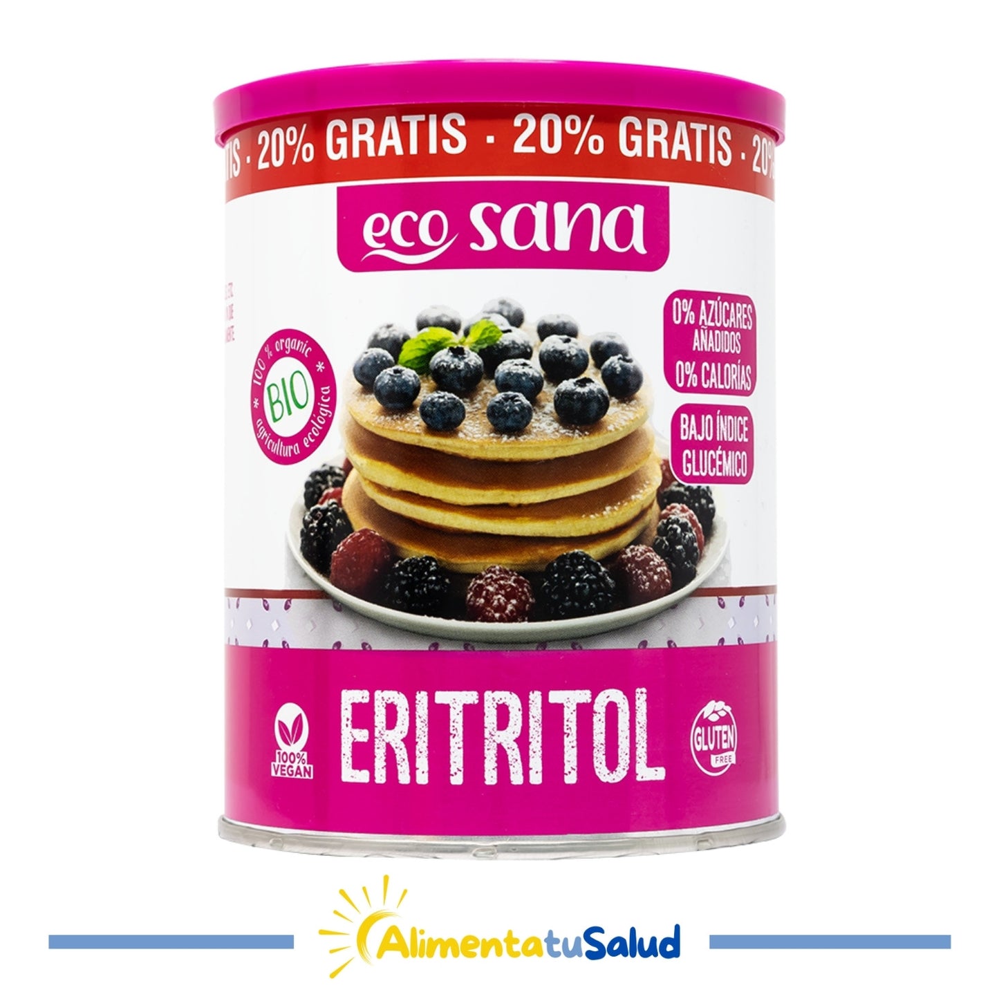 ▷ Eritritol Bio Edulcorante - Ecosana - 600 g | Edulcorante natural –  Alimenta Tu Salud