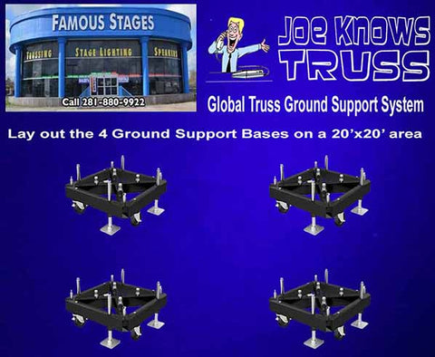 Lay out the 4 Ground Support Bases