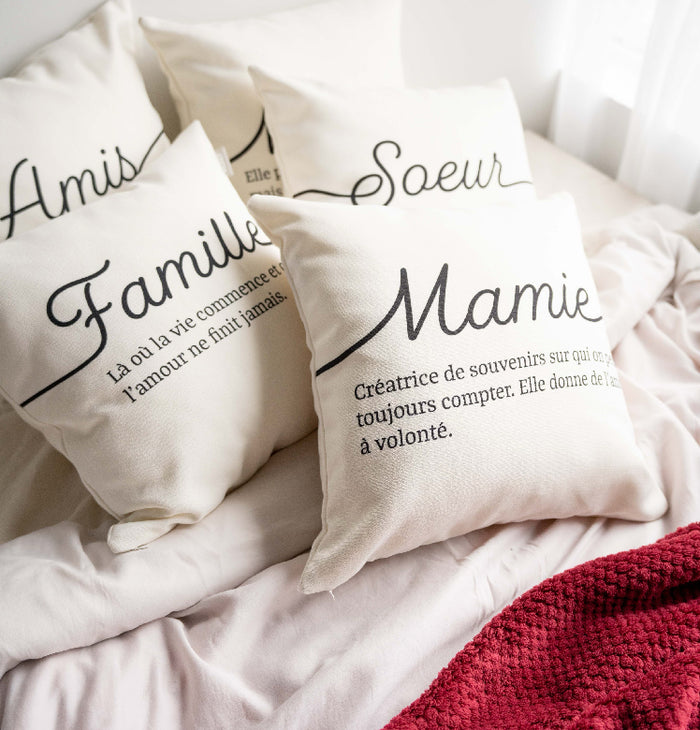 Coussin à texte - Mamie et papi, Coussins à texte