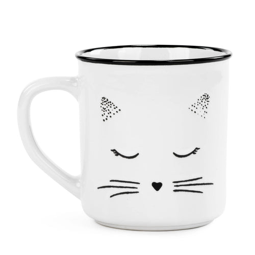 Mug - Tasse à café - Animaux domestiques - Chat - Animaux - Zwart - Wit -  Mugs - 350