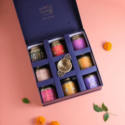 Tea gift box of 9