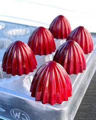 red airbrush chocolate candy