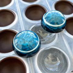 turquoise airbrush chocolate candy
