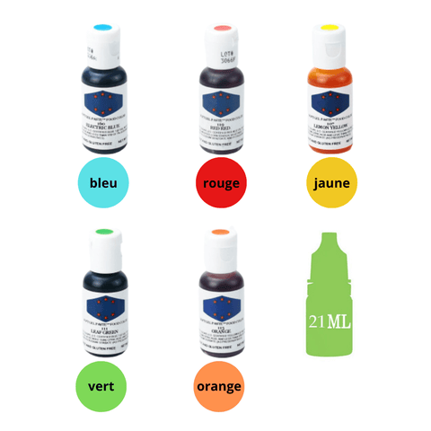 food coloring bottles