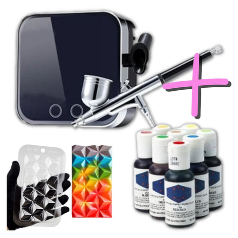 chocolate airbrush kit with dyes and tablet molds