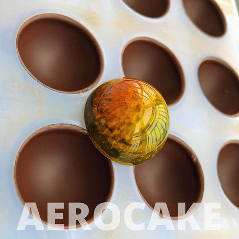 chocolate candies with food airbrush