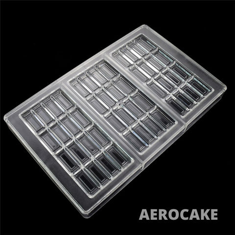 6-Square Bar Polycarbonate Chocolate Mold