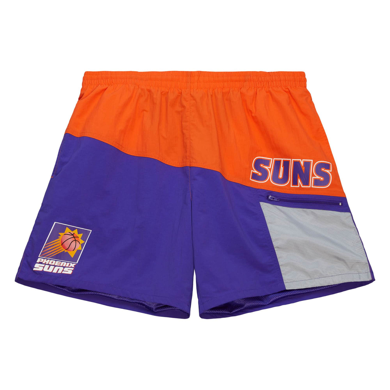 Phoenix Suns "Suns" Wordmark Mitchell and Ness | Purple/Orange Utility Short