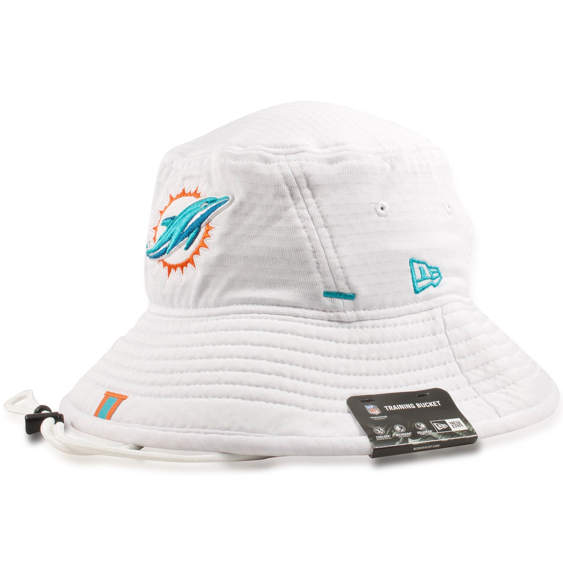 KTZ Miami Dolphins Training Camp Official Bucket Hat in White for