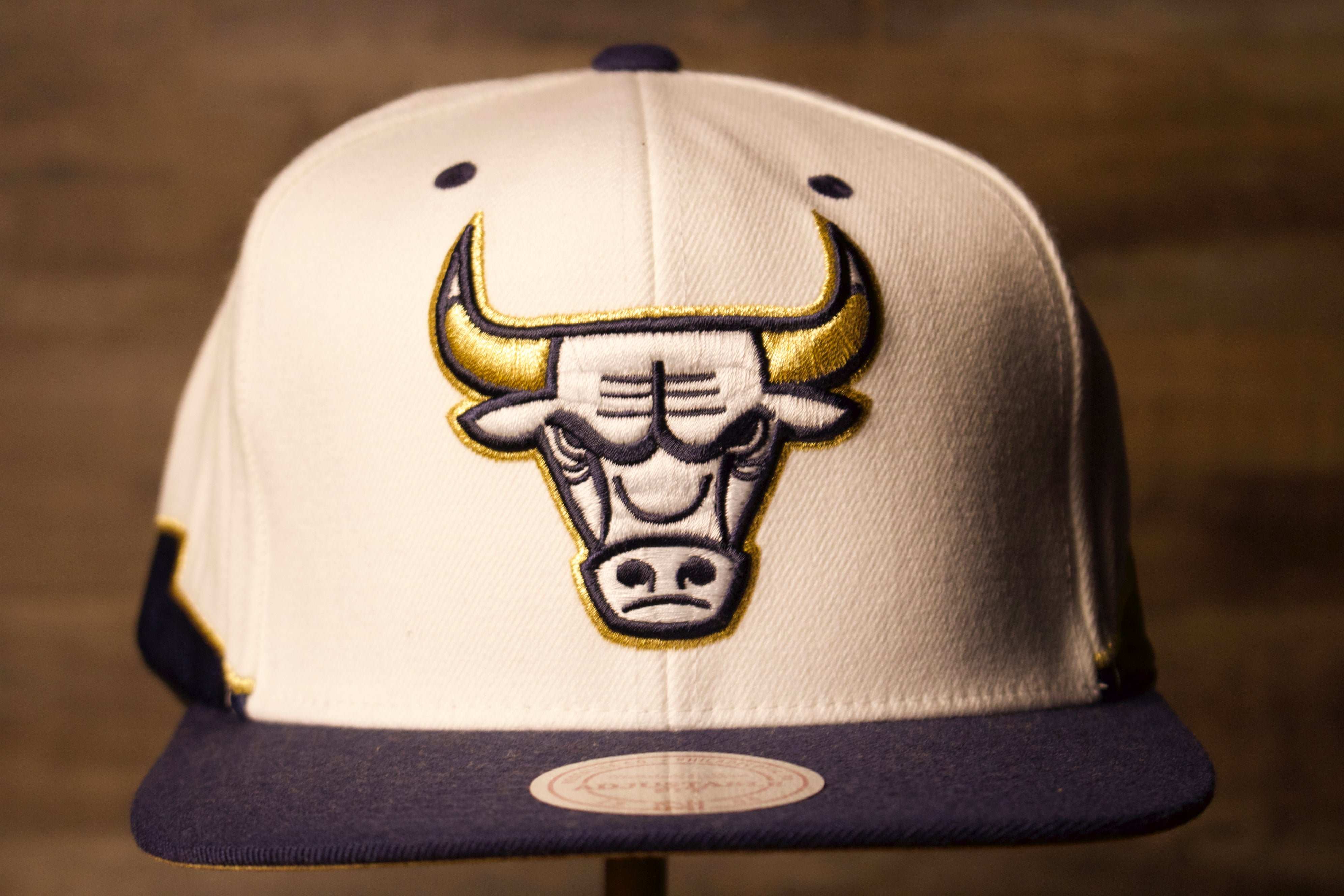 black and purple bulls hat