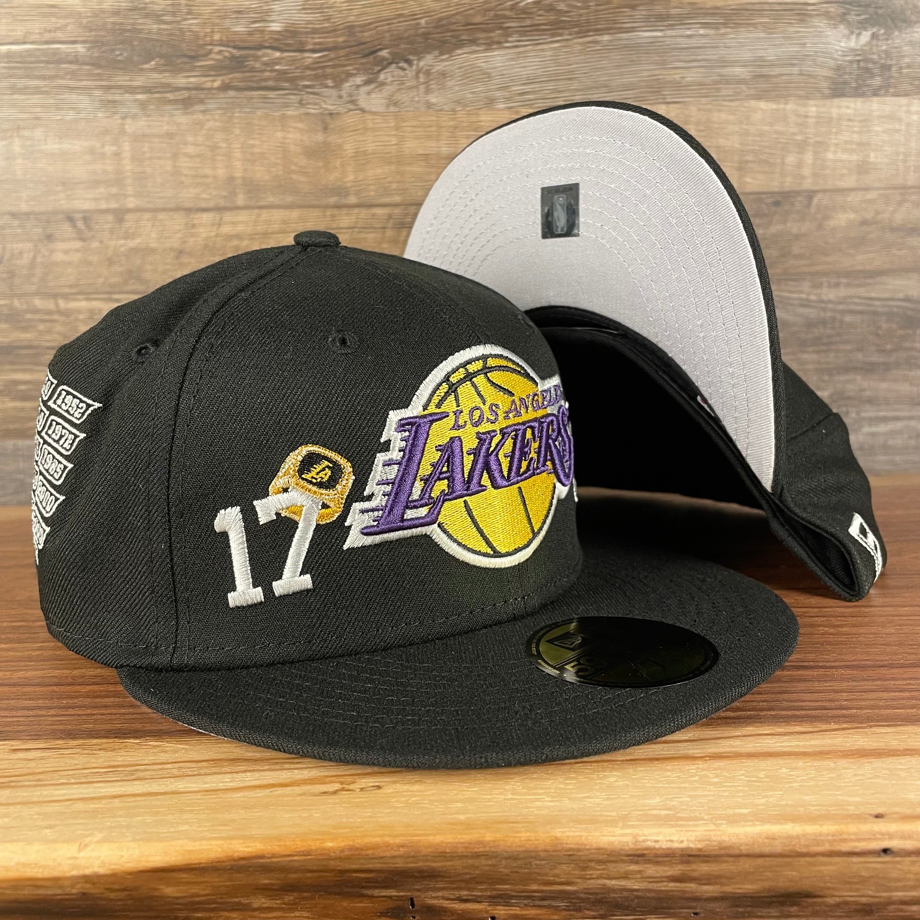 lakers fitted championship hat