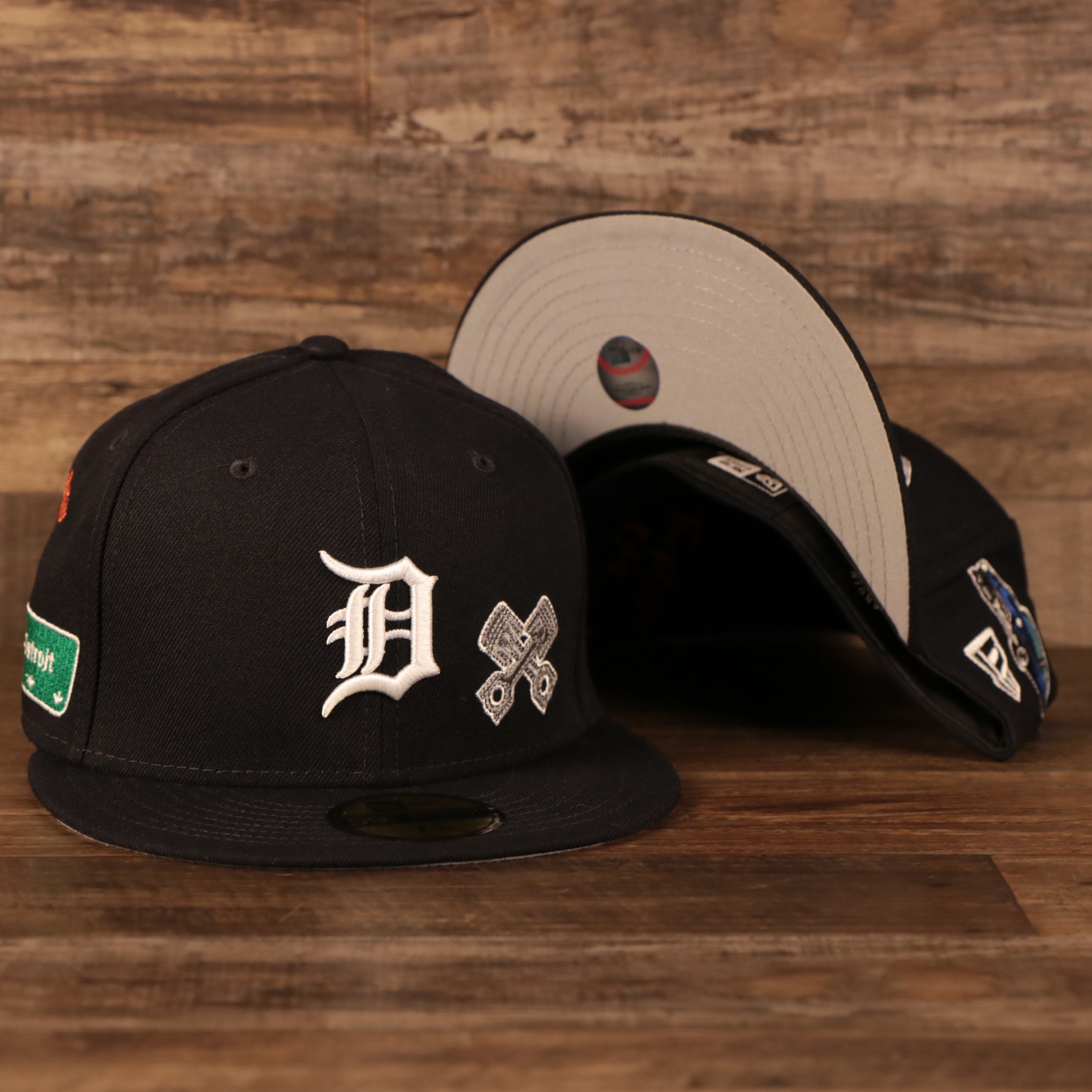 custom detroit fitted hats