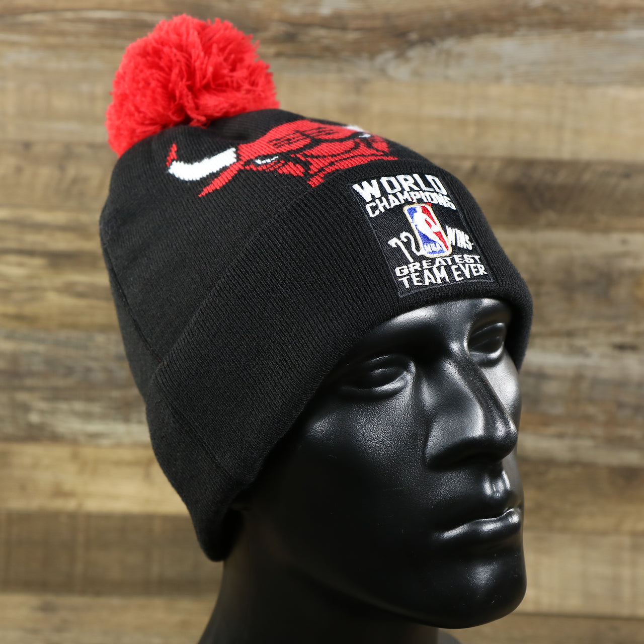 The Chicago Bulls World Champions 72-10 Cuffed Winter Beanie to Match Jordan 11s | Black Winter Beanie