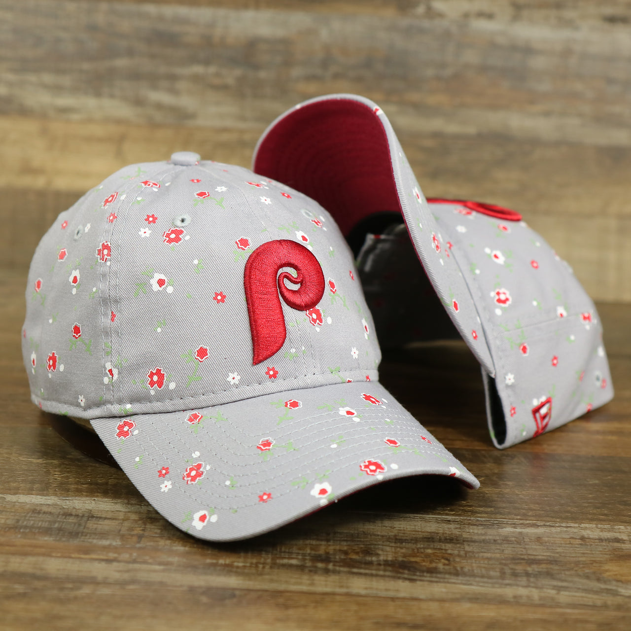 Philadelphia Phillies Ladies Cooperstown Floral Bloom Micro Flower Pattern 9Twenty Dad Hat | Womens Floral Phillies Hat