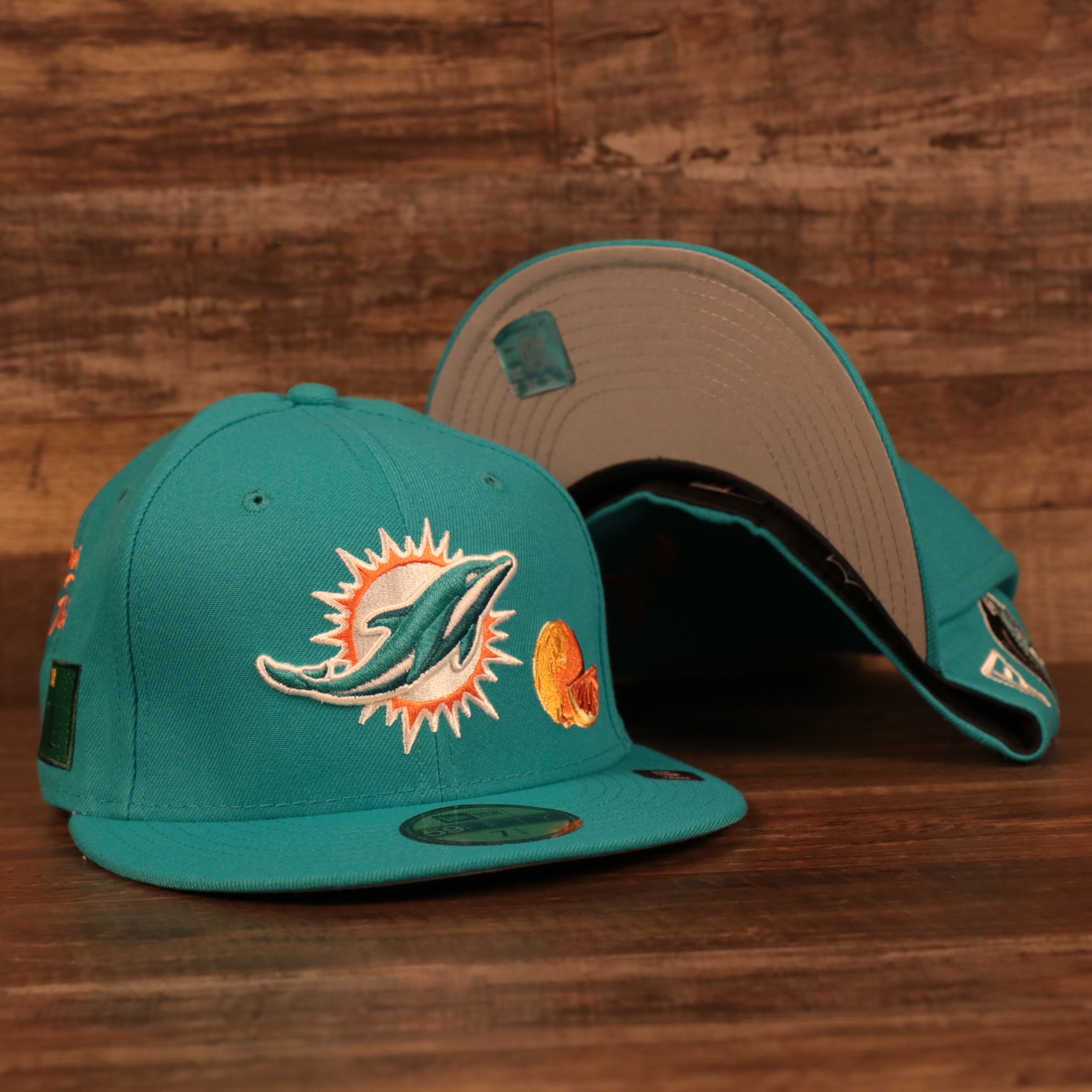 Miami Dolphins Orange Bottom 40th Season Side Patch New Era