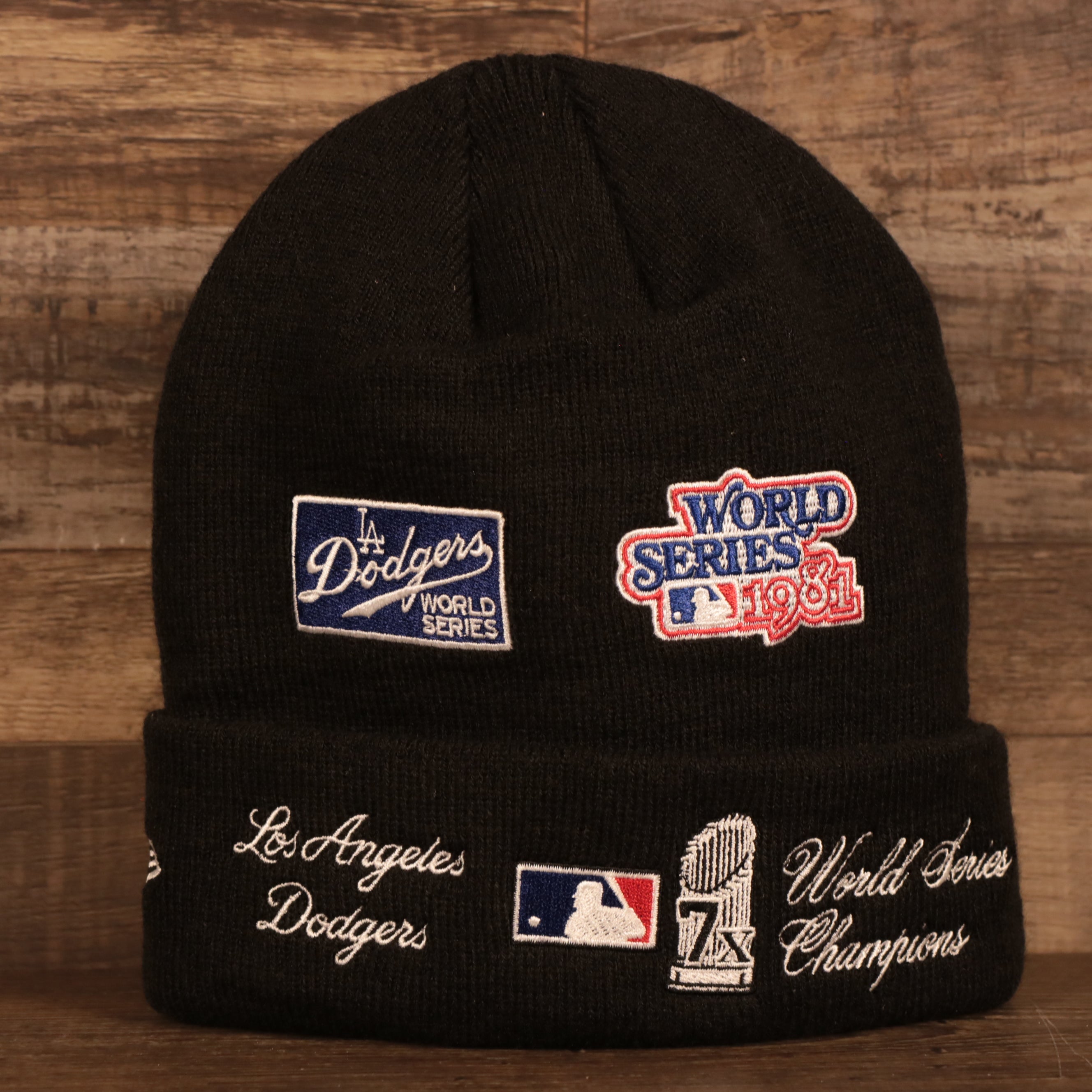 dodgers championship beanie