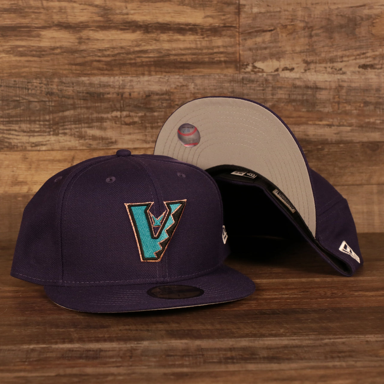 Arizona Diamondbacks Upside Down Logo Gray Bottom 59Fifty Fitted Cap