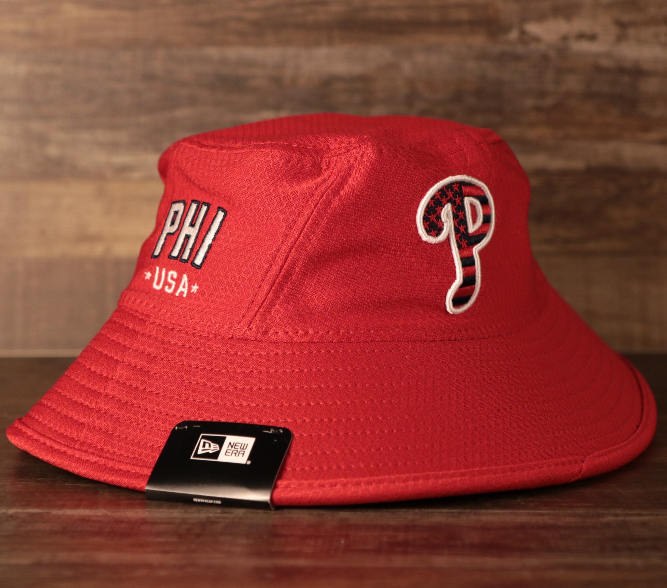 new era phillies bucket hat