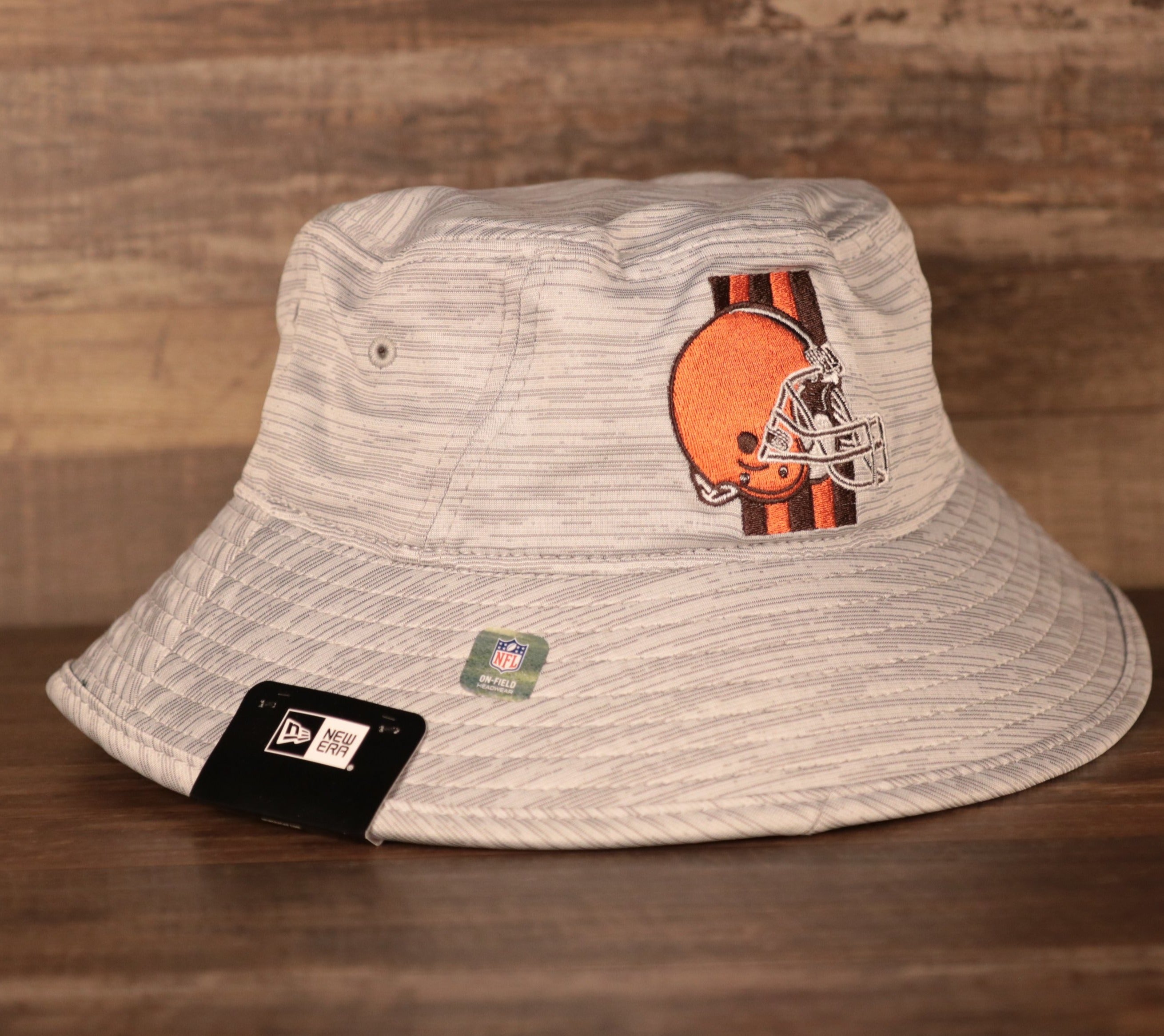 white cleveland browns bucket hat