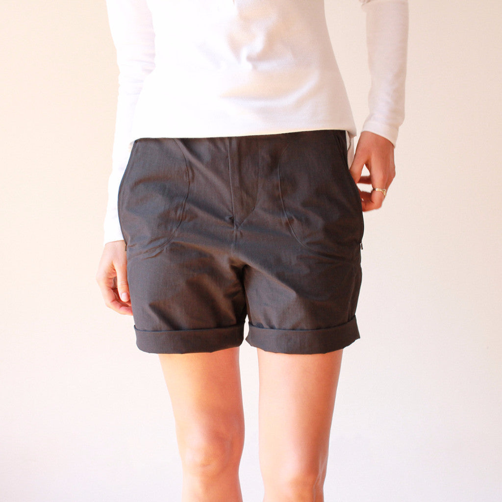 Tranquility - Stretch Travel Short in Black - Paskho