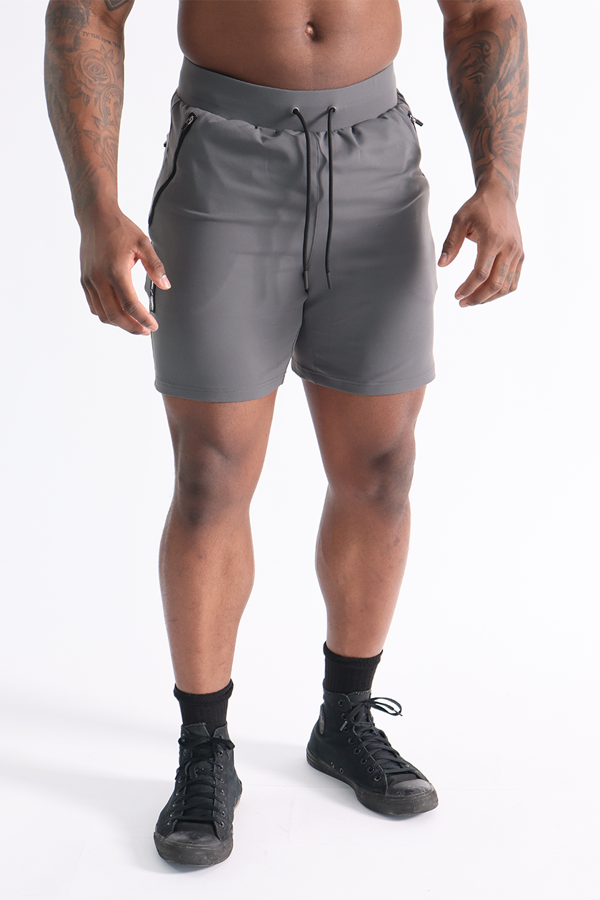 Men's ORANGE THEORY Compression Shorts Fitness Athletic Gear Gray Size  Medium