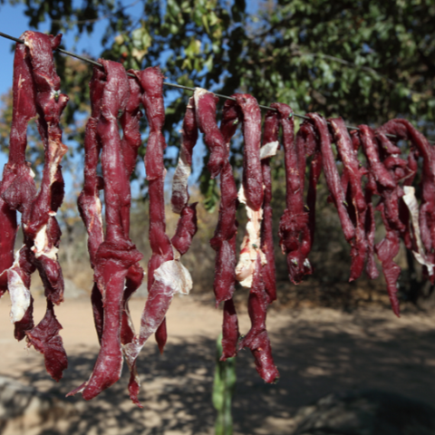 Air drying meat
