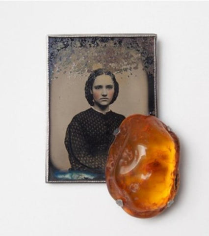 Bettina Speckner orange gem brooch