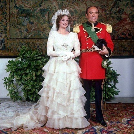 Prince and Princess von Thurn und Taxis on their wedding day