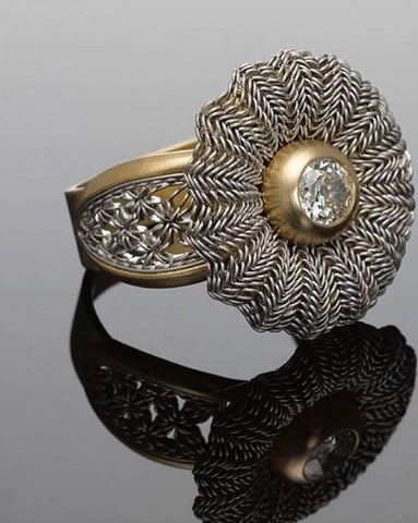Nikolle Radi diamond, platinum & gold ring
