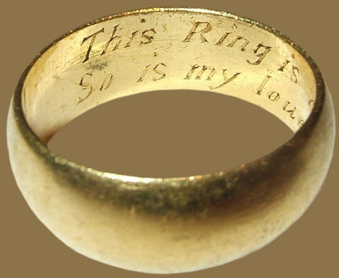 Posy Ring with words engraved