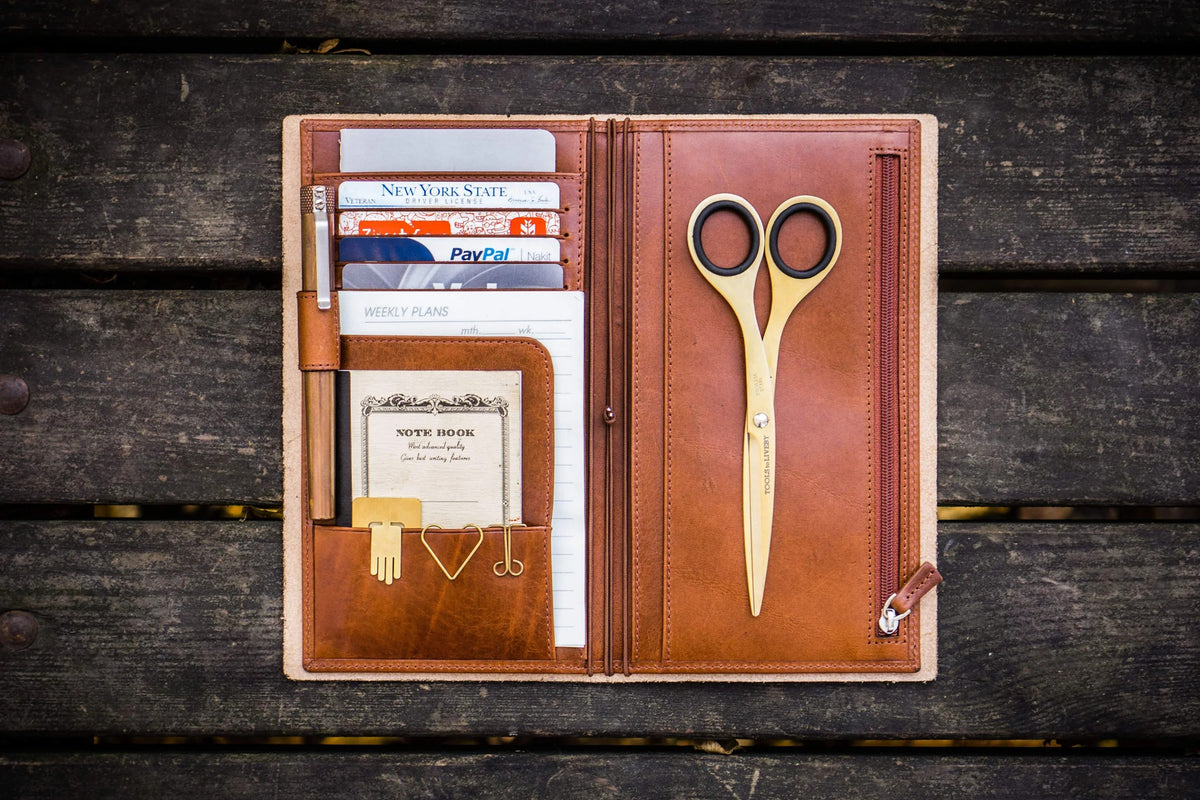 Galen Leather Wallet Insert for Traveler's Notebook Regular Size- Craz