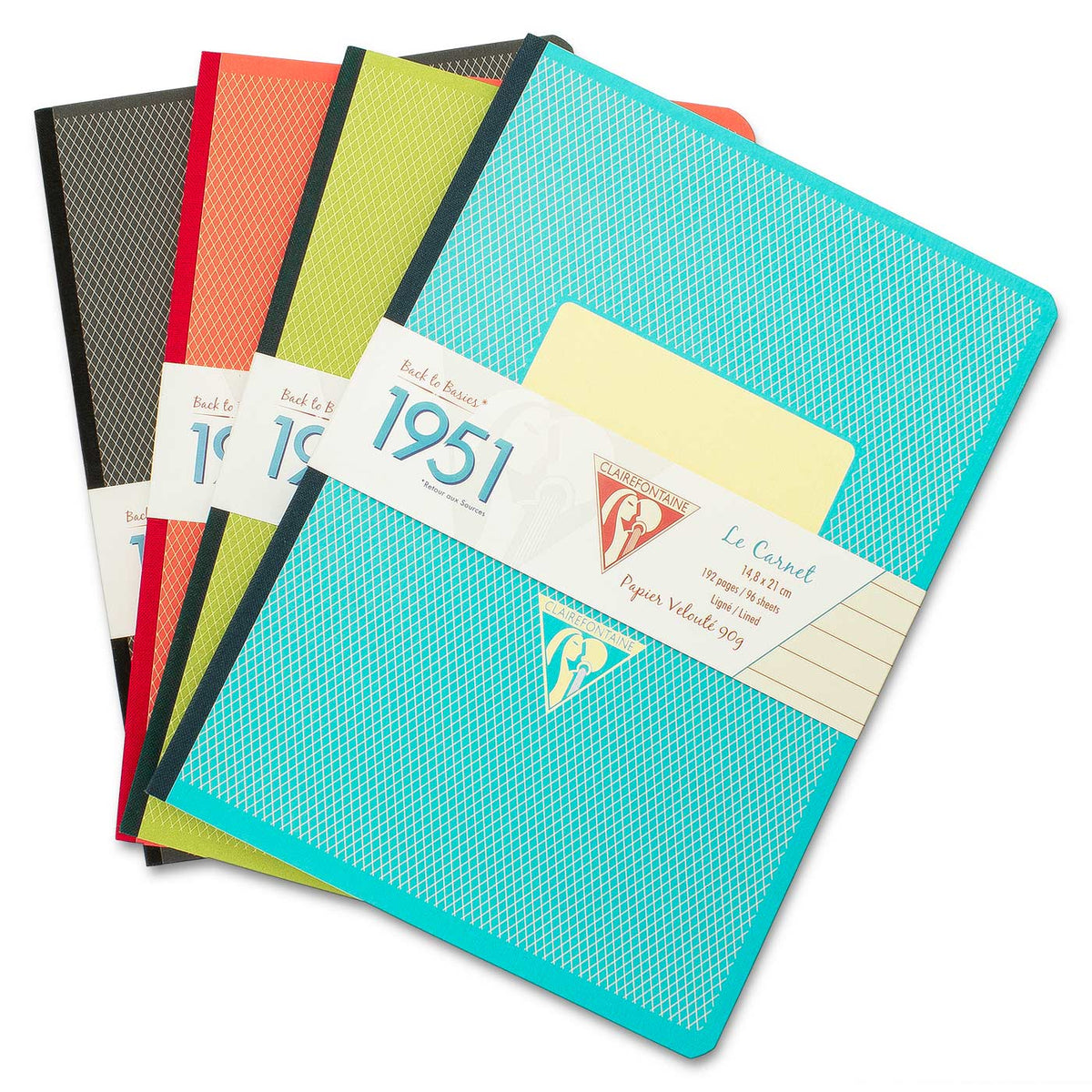 Clairefontaine 'Age Bag' Thread-Bound Notebook, A5, Dot, 192 Pages - Blue