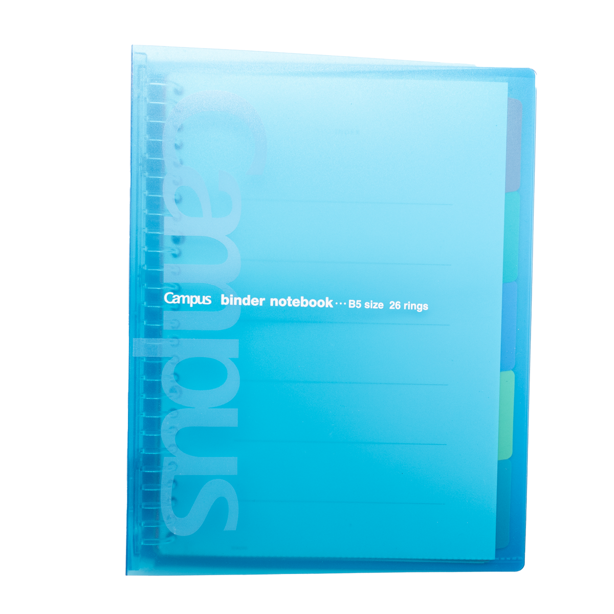 Kokuyo Campus Smart Ring Binder, B5 Light Blue Binder Notebook Up to 25  Sheets 26 Holes Slim Binder Folder with 10 Extra Campus Sarasara Loose-Leaf