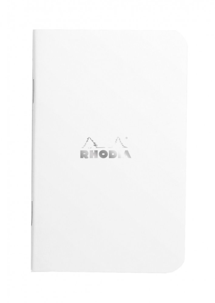 Rhodia Classic Side Staplebound A5 Notebook - Black, Lined