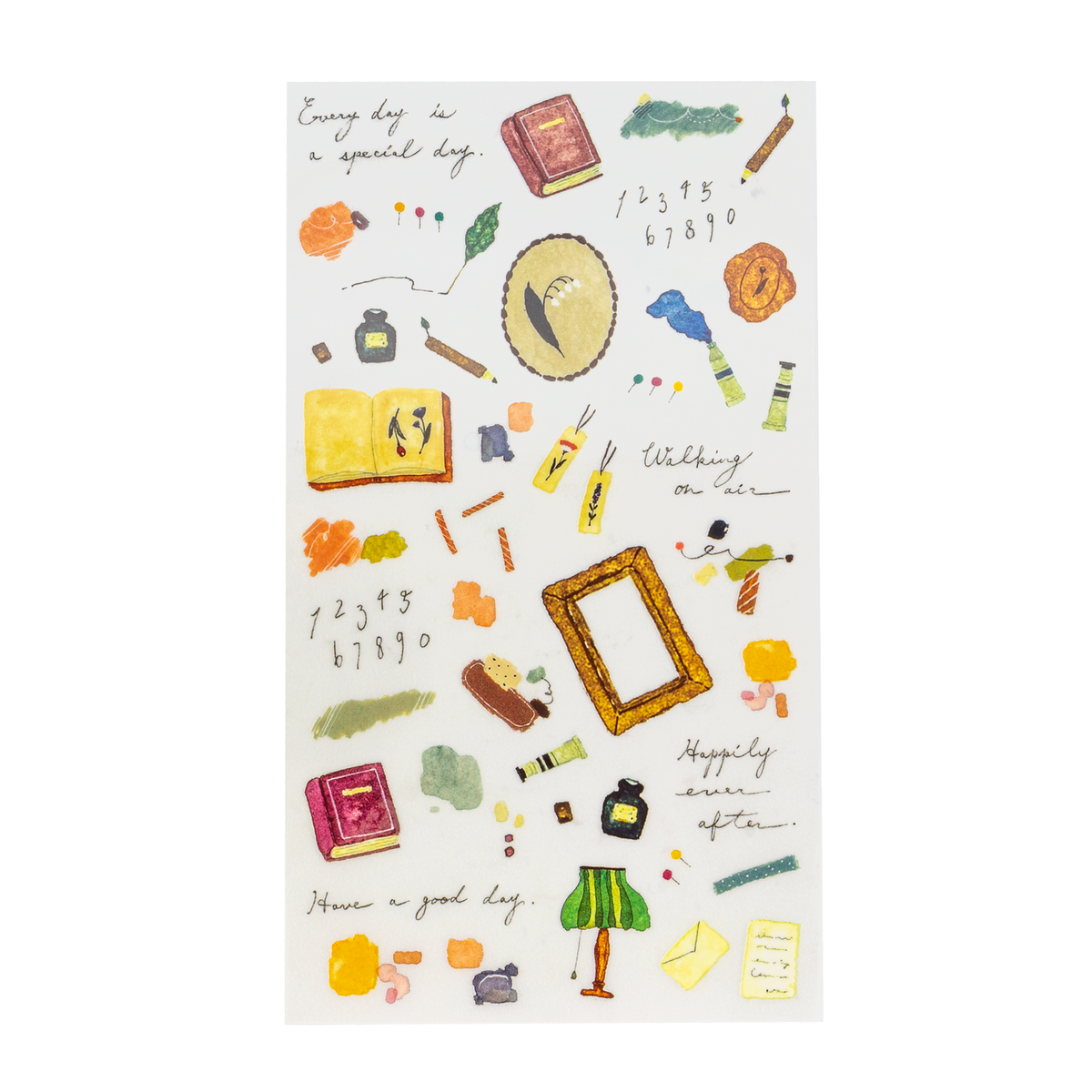 Midori Transfer Stationery Stickers 2588 - Watercolor