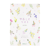 Midori Memo Pad - To Do List - Dried Flowers