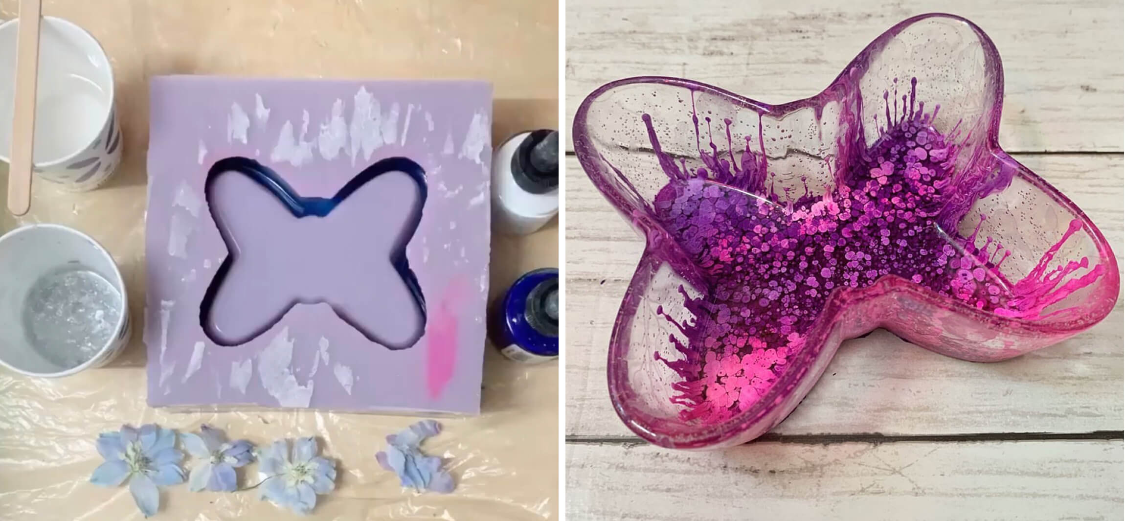 Ella Huang’s first silicone mold, and the resin piece she made with it