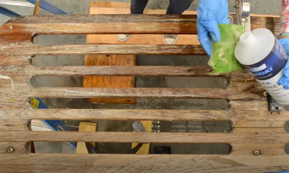 refinishing teak on sailboat