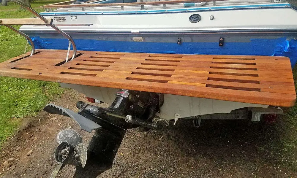 refinishing teak on sailboat