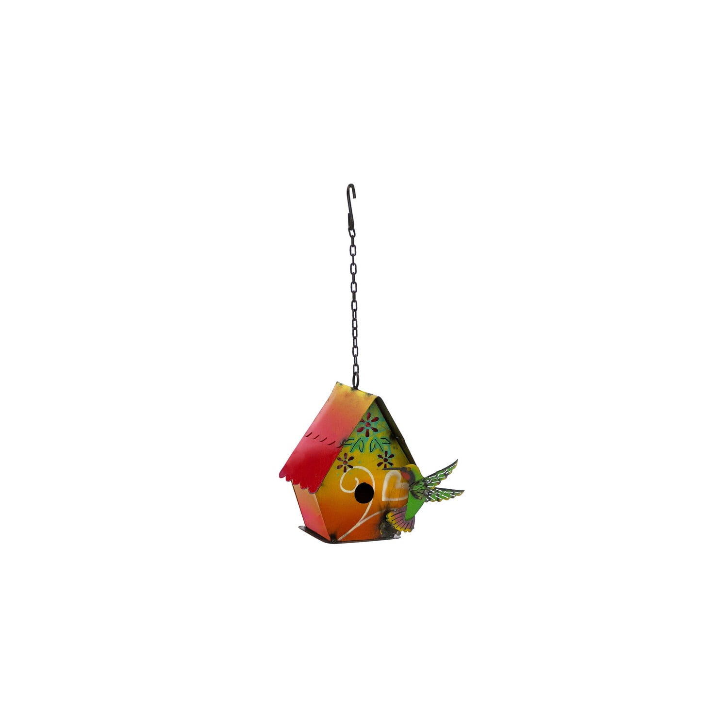 Rustic Arrow  Metal Hummingbird Birdhouse for Decor