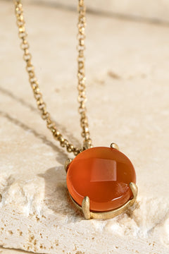 Solitaire Stunner Pendant Necklace - TL5  |  Rust