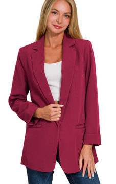 Be On The Ready Blazer  |  Cabernet